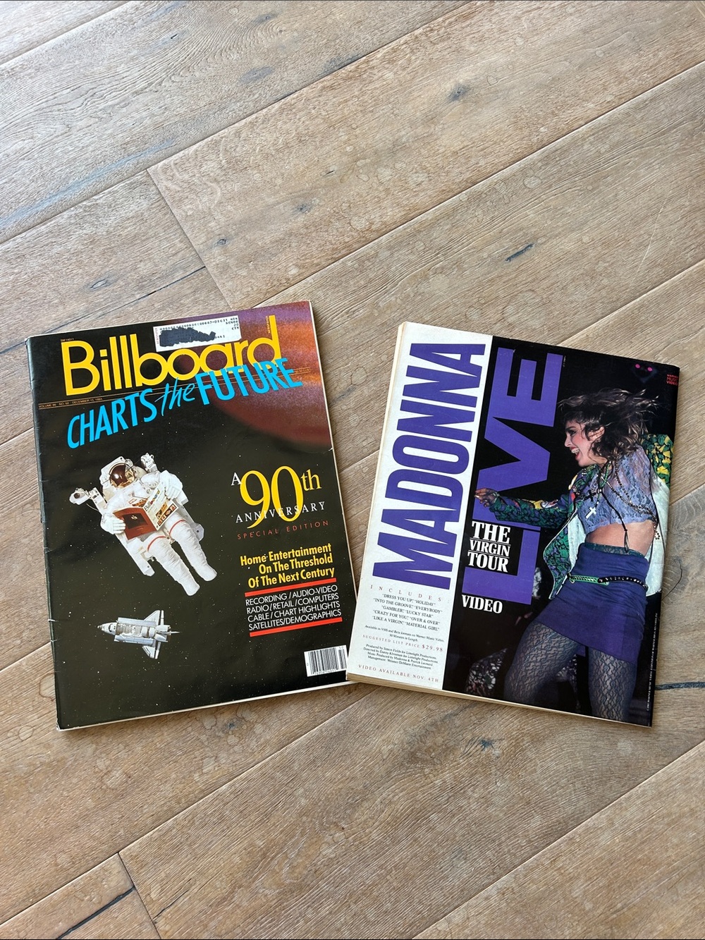90th Anniversary and Madonna Billboard Magazines-Vintage 80s